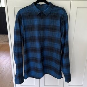 Lululemon Mens Flannel, Blue, Size Large